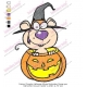 Cartoon Character Halloween Mouse Embroidery Design